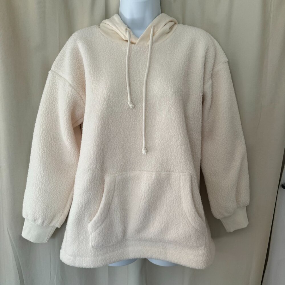 NWT - Madewell (Re)sourced Fleece Bubble-Sleeve Hoodie Sweatshirt